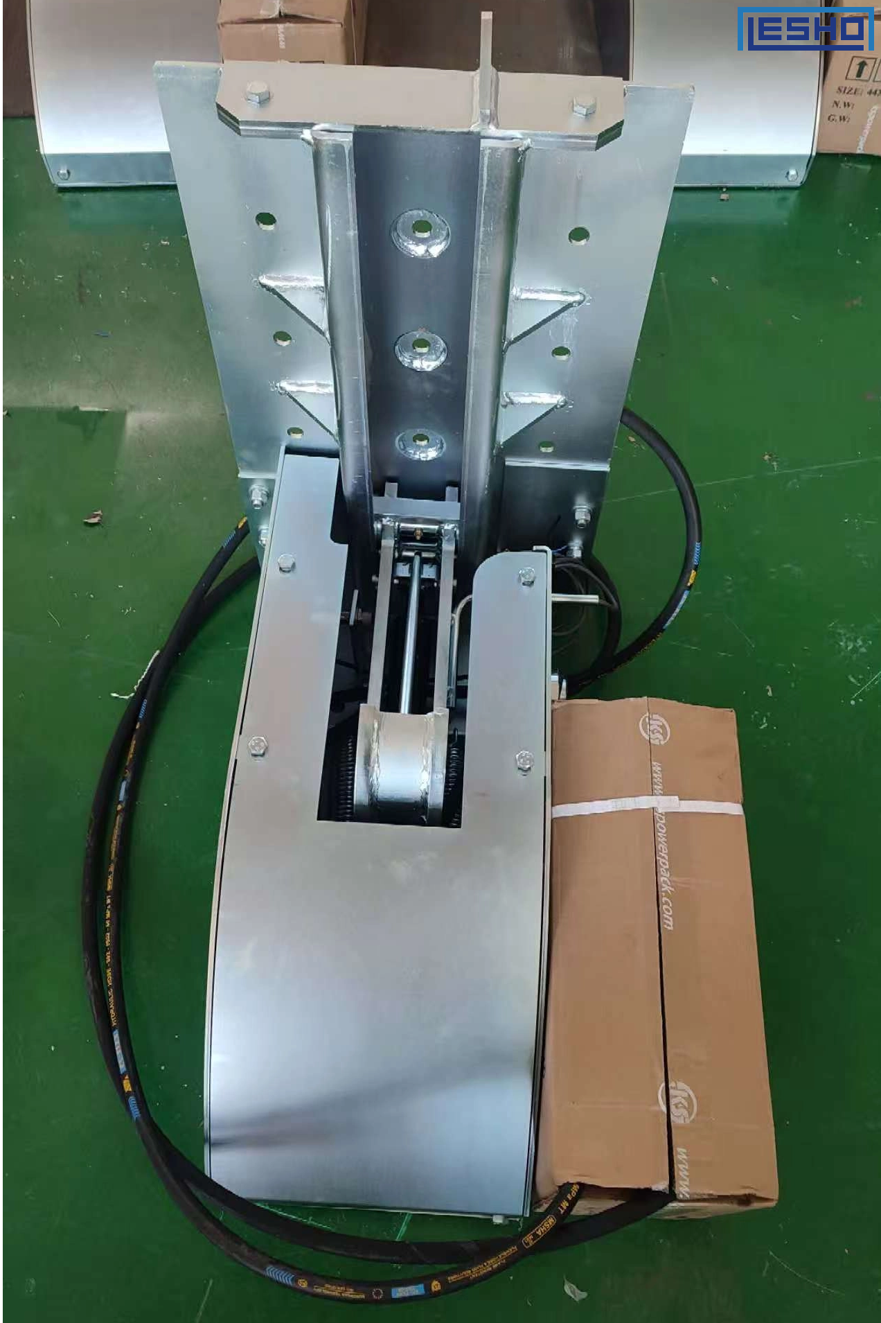 Sistema de retención de vehículos hidráulico automático con luces de seguridad LED