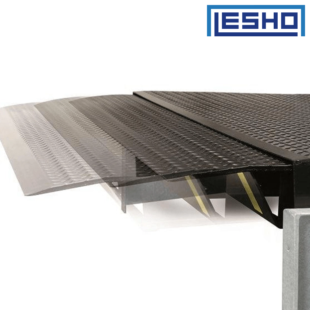 Nivelador de muelle con labio telescópico hidráulico de alta resistencia con labio extensible de 800 mm para logística de cadena de frío